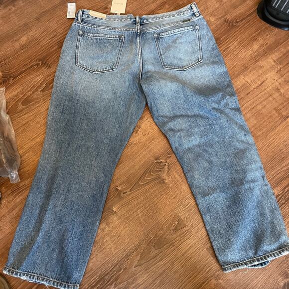 NWT KanCan Nonstretch High Rise Plaid Patch Ripped Boyfriend Jeans - Picture 4 of 11